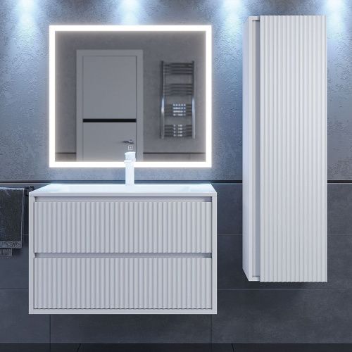 Тумба с раковиной Uperwood Next Premium 3930205169 80х50 цвет белый - фото 3