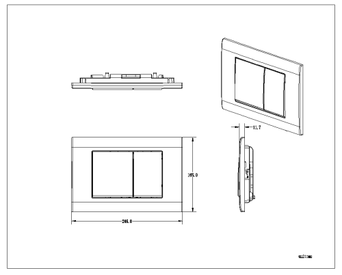 Клавиша смыва механическая AltroBagno Beni aggiuntivi AltroBagnoPFP001EQ цвет золото - фото 2