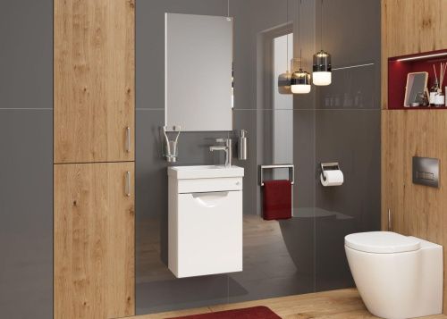 Тумба под раковину Onika Комо 104005 40х20 подвесная цвет белый - фото 4