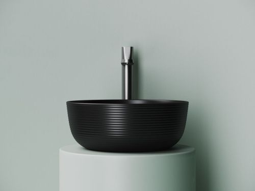 Раковина из сантехнического фарфора Ceramica Nova ELEMENT CN6073MB 40х40 накладная цвет черный без отверстий под смеситель - фото 4