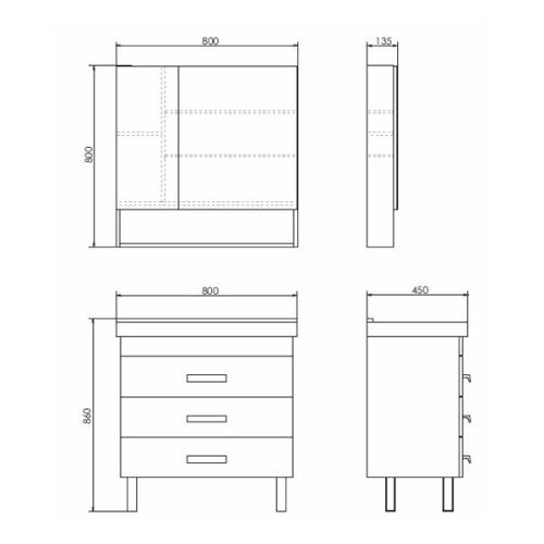 Зеркало-шкаф Comforty Никосия 00004138838CF 80х80 подвесной цвет бежевый - фото 2