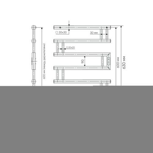 Полотенцесушитель электрический Indigo Muza DGM60-50GNSRt 50х65 оружейная сталь - фото 4