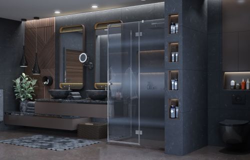 Душевой уголок Ambassador Diamond 12011104R 120х80 стекло прозрачное профиль хром без поддона - фото 5