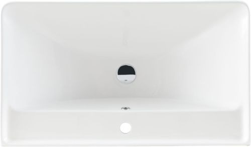 Раковина керамическая Aquanet Ирис 00301805 81х48 полувстраиваемая цвет белый 1 отверстие под смеситель - фото 2