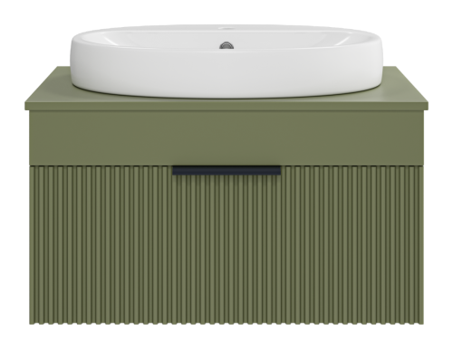 Тумба под раковину Brevita Enfida ENF-06070-0841Я 70х50 подвесная цвет зеленый - фото 2