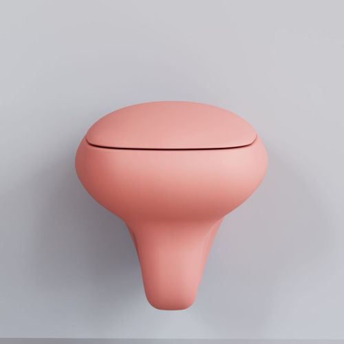 Чаша унитаза подвесная Ambassador Diamond 123T20901R цвет розовый без сиденья - фото 3