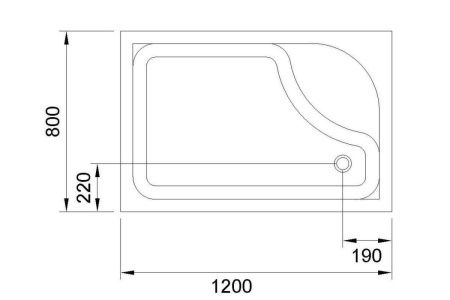 Душевой поддон акриловый Royal Bath BP RB8120BP-R 120х80 белый с ножками