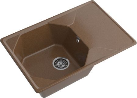 Кухонная мойка Granfest Unique U-740L терракот 75х50 цвет коричневый поверхность матовая