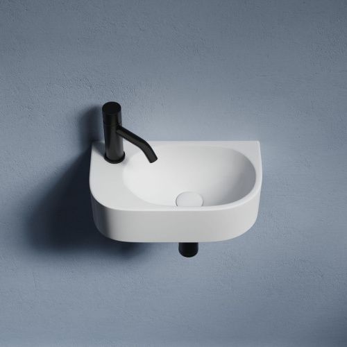 Раковина из сантехнического фарфора Ceramica Nova ELEMENT CN6066R 40х20 подвесная цвет белый 1 отверстие под смеситель - фото 4