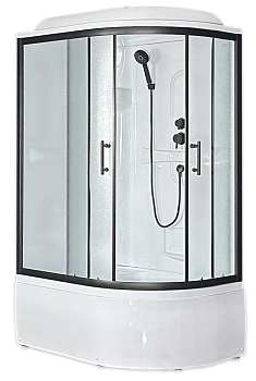 Душевая кабина Royal Bath BK RB8120BK1-M-L-BL Practic 120х80 асимметричная с крышей ориентация левая