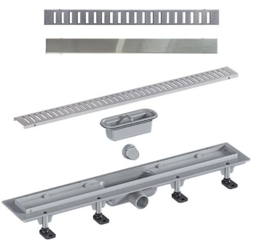 Душевой лоток Good Door ТЛ00018 85х5 серый - фото 2