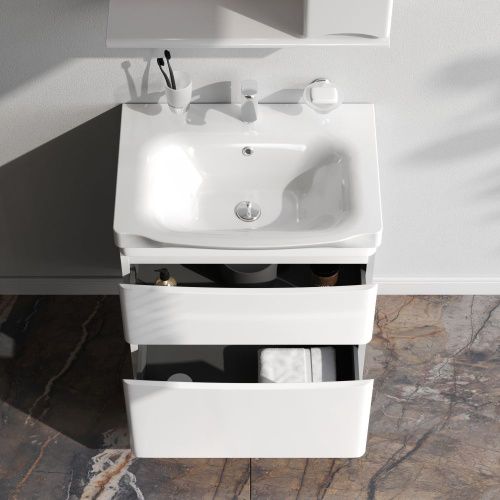 Тумба под раковину Am.Pm Like M80FSX0652WG 70х50 напольная цвет белый - фото 3
