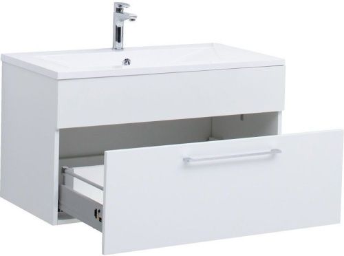 Тумба под раковину De Aqua Кубика 167034 90х40 подвесная цвет белый - фото 4