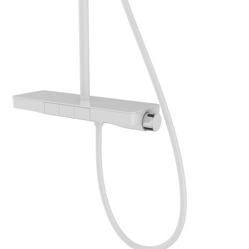 Душевая стойка Vincea Inspire VSFS-3I12TW настенная цвет белый с термостатом - фото 3