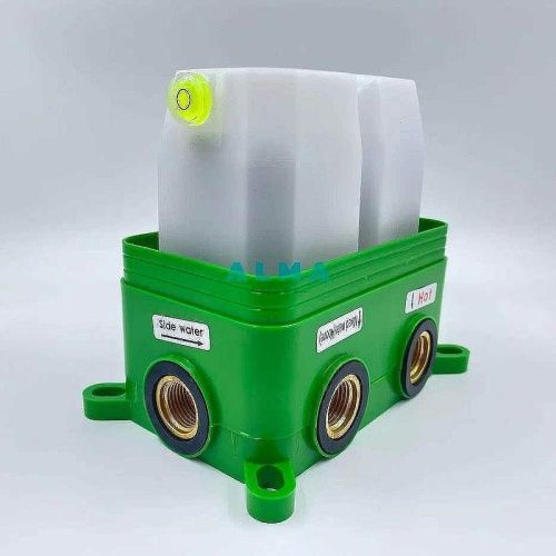 Душевая система ALMAes Weber TVZ-0808 встраиваемая в стену цвет черный с термостатом - фото 5