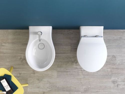 Чаша унитаза подвесная Hatria LE FIABE Y1AC01 цвет белый без сиденья душевой смыв - фото 2