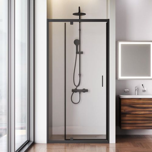 Душевая дверь Am.Pm Gem W90G-100-1P-BT 100х195 стекло прозрачное профиль черный - фото 3