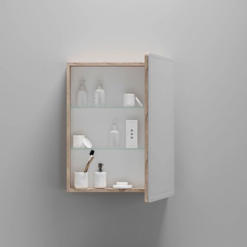 Зеркало-шкаф Sancos Mirror MI60EG 60х70 подвесной цвет коричневый - фото 5