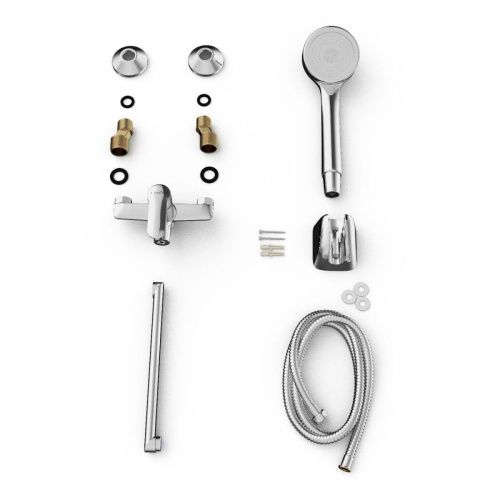 Смеситель для ванны Tokito KANDA TOK-KAN-1015 настенный хром - фото 4