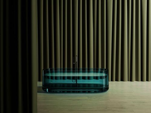 Ванна из полиэфирной смолы Abber Kristall AT9708Aquamarin 170х75 отдельностоящая овальная - фото 2