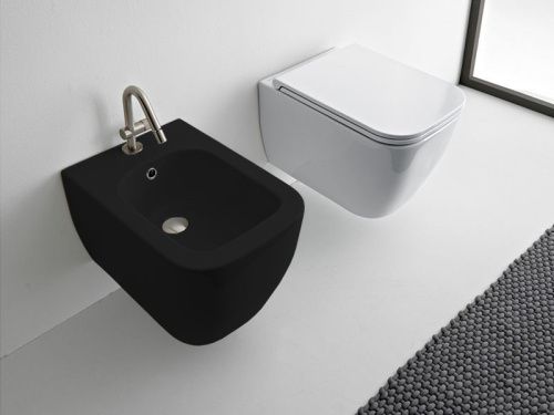 Биде подвесное Scarabeo Teorema 2.0 5127/49 цвет черный - фото 2