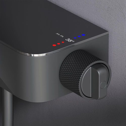 Душевая стойка Am.Pm Func F078F222 настенная цвет черный с термостатом - фото 5