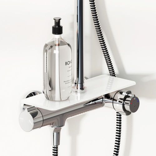 Душевая стойка Damixa Jupiter 977750000 настенная цвет хром - фото 5