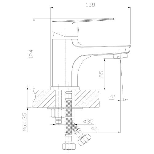 Комплект: смесители для раковины и биде Rossinka S S35-15 хром - фото 2