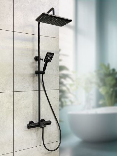 Душевая стойка AltroBagno Lamberto AltroBagnoLamberto030417MB настенная цвет черный - фото 2