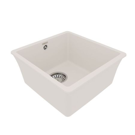 Кухонная мойка LeMark Sinara 400-u 9910064 40х40 цвет белый поверхность матовая