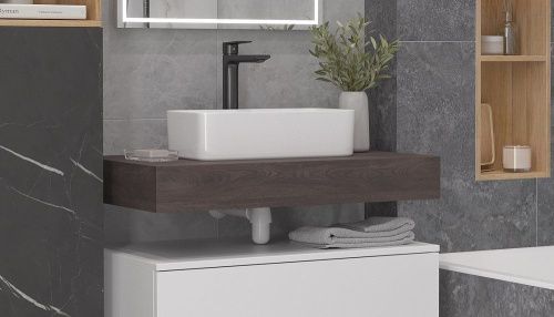 Столешница Velvex UNIT st.UNI.80-628 80х50 подвесная цвет коричневый - фото 2