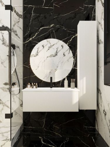 Тумба под раковину La Fenice Terra FNC-01-TER-B-100 100х50 подвесная цвет белый - фото 4