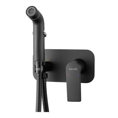 Гигиенический душ со смесителем Shevanik S4105H черный - фото 2