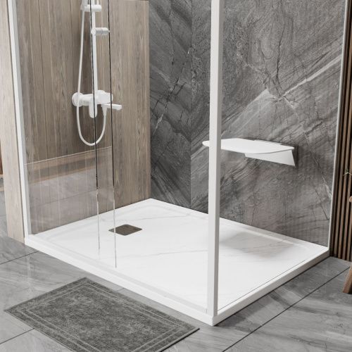 Душевой поддон WasserKRAFT Rhin 44T 44T07 120х90 искусственный камень белый - фото 3