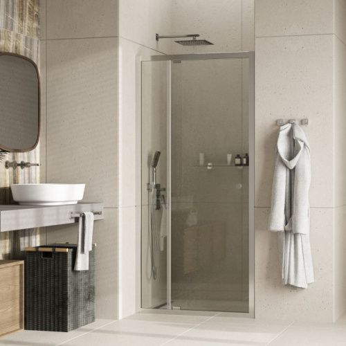 Душевая дверь Wasserkraft Aula 11P 11P12 100х190 стекло прозрачное профиль хром - фото 2