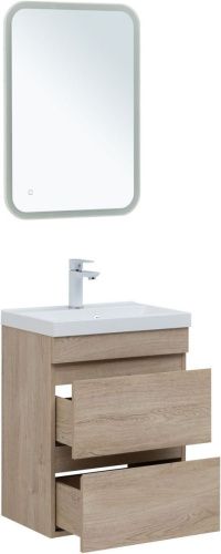 Тумба под раковину Aquanet Нота NEW 00334196 50х30 подвесная цвет бежевый - фото 4