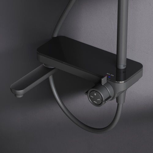 Душевая стойка Am.Pm Like F0780722 настенная цвет черный - фото 4