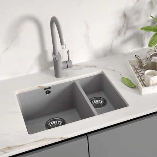 Кухонная мойка LeMark Sinara 550.2-u 9910080 55х40 цвет бежевый поверхность матовая - фото 3