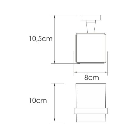 Стакан для зубных щеток WasserKRAFT 8728