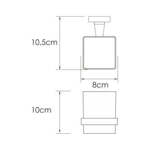 Стакан для зубных щеток WasserKRAFT 8728 - фото 4
