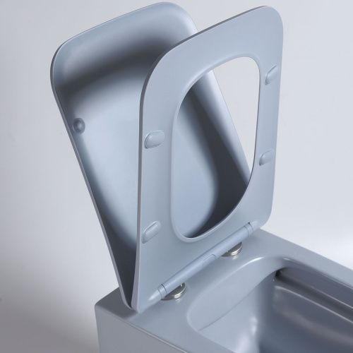 Унитаз подвесной Vincea Q-Line VT1-12MO голубой с сиденьем микролифт безободковый душевой смыв - фото 5