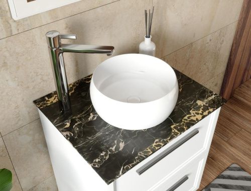 Раковина керамическая Allen Brau Liberty 4.32001.20 40х40 накладная цвет белый без отверстий под смеситель - фото 3