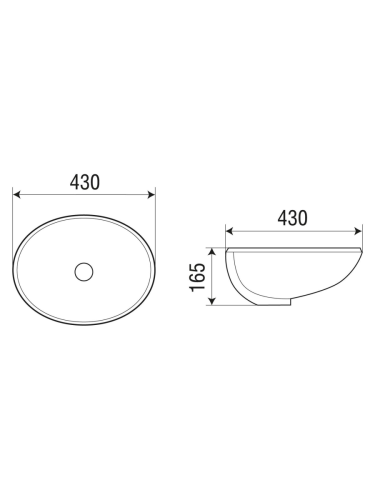 Раковина из сантехнического фаянса WeltWasser WW SK 10000004602 40 см встраиваемая цвет белый 1 отверстие под смеситель - фото 2