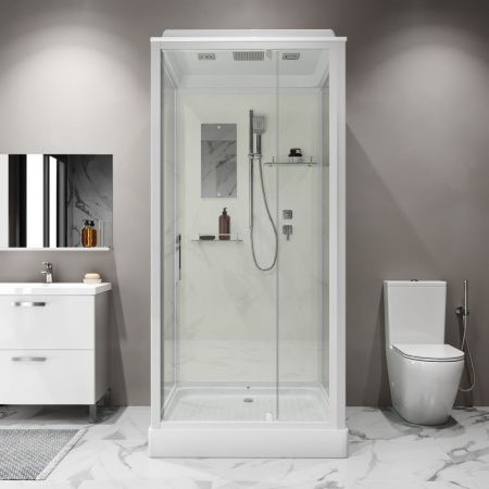 Душевая кабина Niagara Standart ST80/15Q 80х80 квадратная с крышей ориентация универсальная