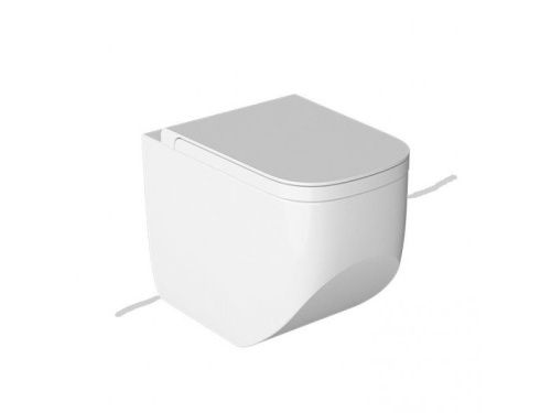 Чаша унитаза приставная Hatria NEXT Y3AY01 цвет белый без сиденья безободковая душевой смыв