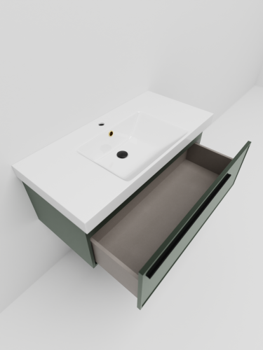 Тумба с раковиной La Fenice ELBA NFNC-01-ELB-G-100-3-100 100х50 подвесная цвет серый - фото 4