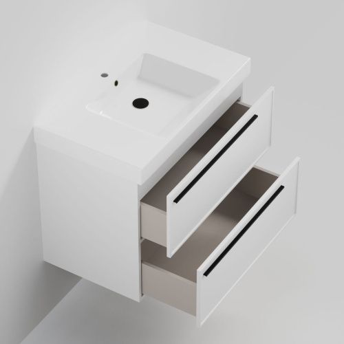 Тумба с раковиной La Fenice Elba TWIN NFNC-01-ELB-B-80-2-3-80 80х50 подвесная цвет белый - фото 2