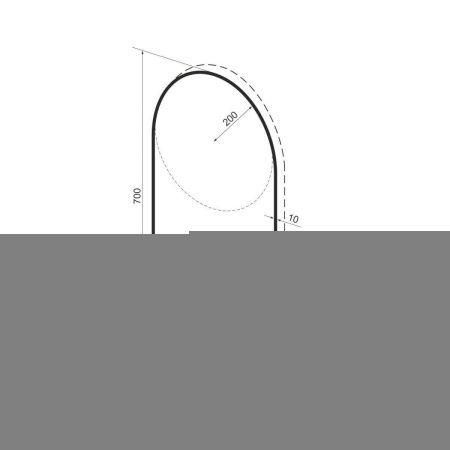 Зеркало с подсветкой Wellsee 7 Rays' Spectrum 172201690 40х70 подвесное