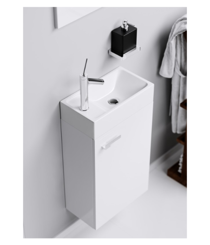 Комплект мебели: тумба с раковиной + зеркало Aqwella Y (Mb-L.00.04) 40х20 подвесной цвет белый - фото 3