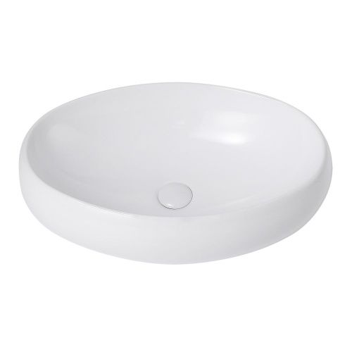 Раковина керамическая Abber BEQUEM AC2102 60х40 накладная цвет белый без отверстий под смеситель - фото 3